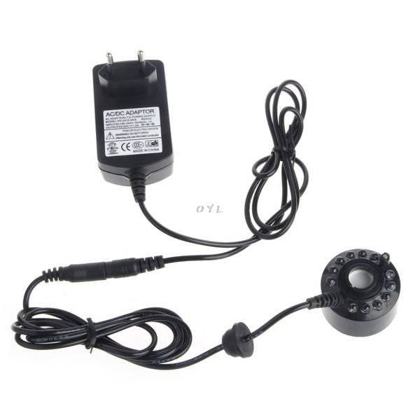 

ultrasonic12-led pond mist maker fogger water fountain 3-color light eu plug 1012