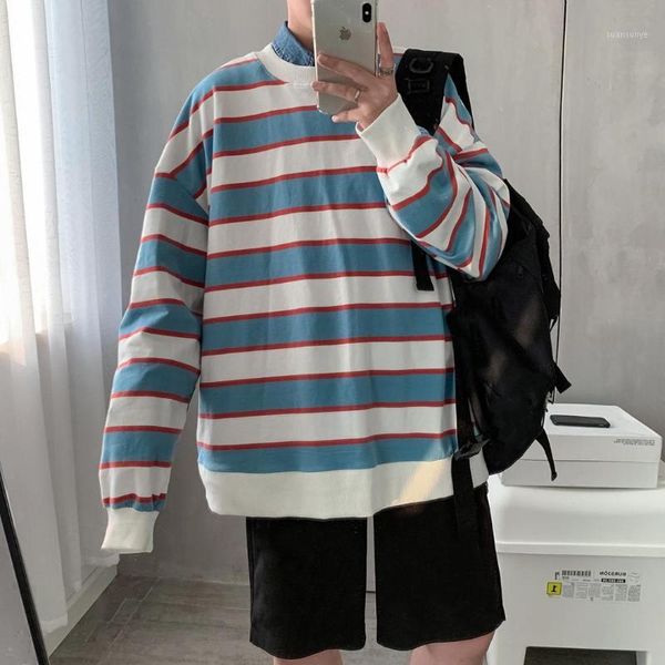 

2019 autumn men's stripe printing coats long sleeve male pullover hoodies cotton clothes casual sweatshirts big size m-3xl1, Black