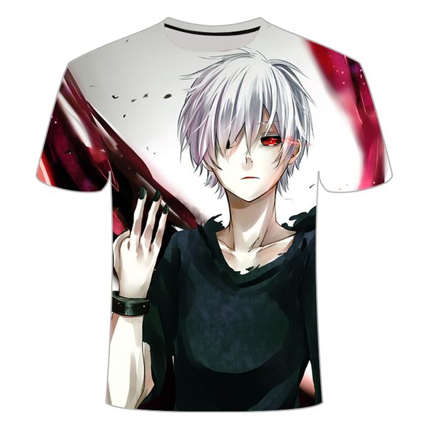 

tokyo ghoul anime kaneki ken black new style mens 3d print shirts anime graphic anime men clothing