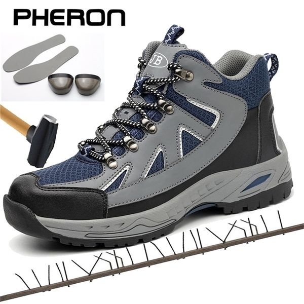 

new men's construction outdoor high steel toe cap safety boot men puncture proof work shoes winter boots y200915, Black;brown