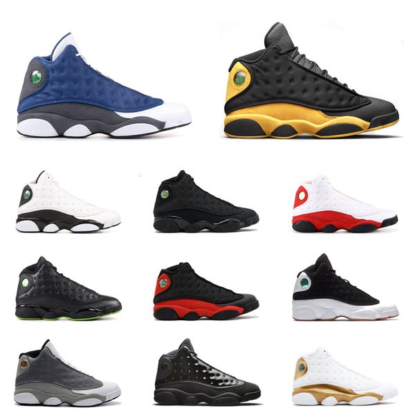 

13s playground men shoes 13 jumpman black cat cap and gown bred lucky olive green mens trainers fashion sports sneakers