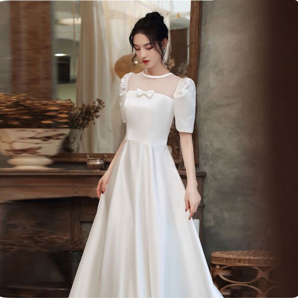 

2021 new elegant cetim bride's clothes, 1087, robe soiree dressed as a bride suknia olii, Blue;red