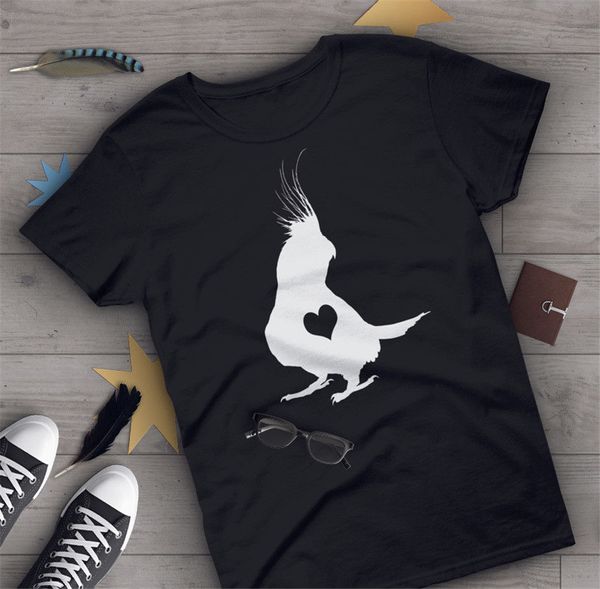 

cockatiel t-shirt s m l 1-3xl mens womens pet parrot lover bird gift navy custom made tee shirt sport hooded sweatshirt hoodie