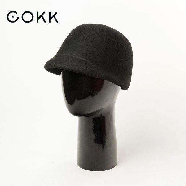 

cokk шерсть fedora женщины hat осень зима лучшие hat женщины короткие брим женские шапки простой дизайн fedora hat вводная femme black кпт s, Blue;gray