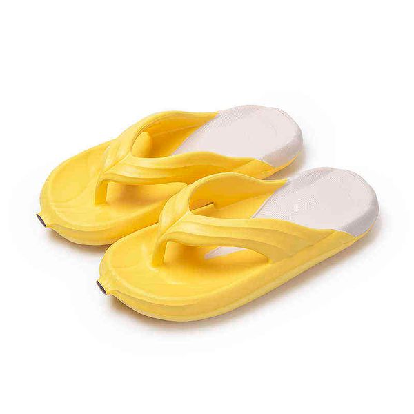 Terlik Çift Sevimli Ev Terlik Erkekler Flip Flops Fahsion Banana Tasarımcı Slaytlar Erkekler Sıradan Yaz Flip Flip Flops Yumuşak Konfor Erkek Ayakkabı 220308