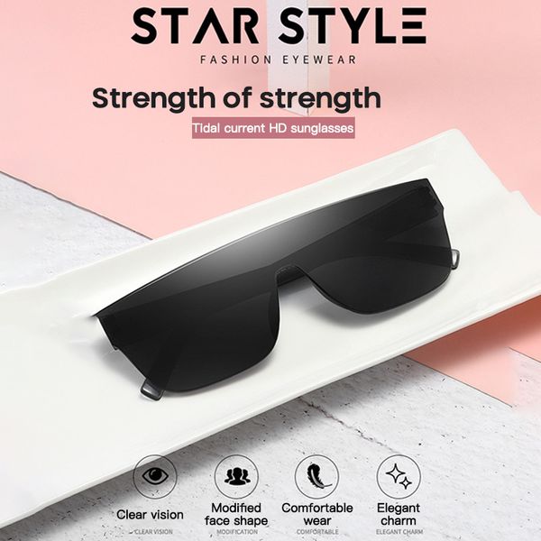 

no uv400 simple design siamese framefashion sunglasses dark glasses sunscreen dust - proof txtb1