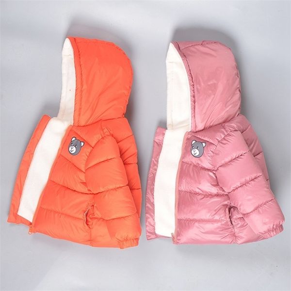 

croal cherie fleece girls jackets kids boys coat children winter outerwear & coats casual baby girls clothes children's parkas lj201017, Blue;gray