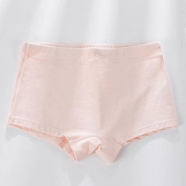 

women cotton breathable seamless comfort mid-rise women's boxer pants solid color elastic boxer, Black;pink