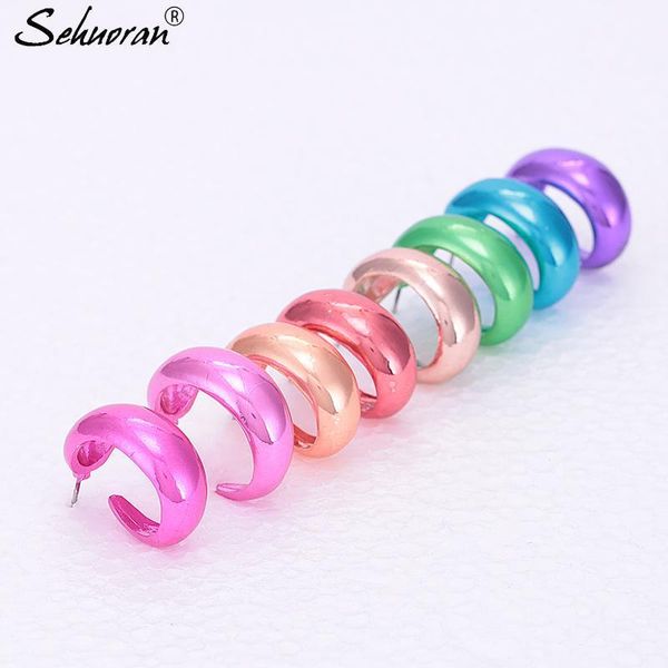 

stud sehuoran brincos earrings for woman 2021 beautiful colorful statement oorbellen fashion jewelry boho ear1, Golden;silver