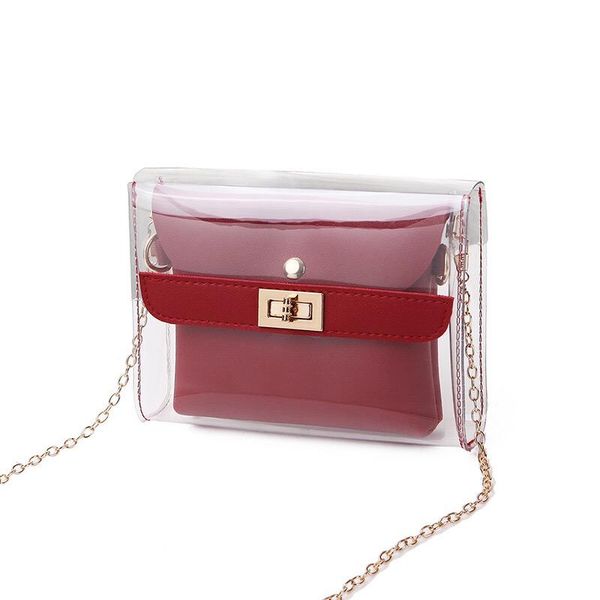 

bags women clear purses small luxury crossbody shoulder bag transparent messenger ladies new fashion designer mini chains 2020