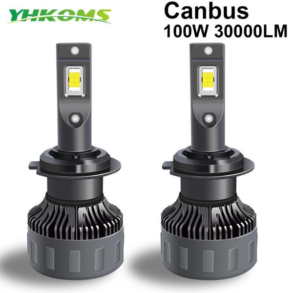 

yhkoms 100w 30000lm h4 h7 canbus led h1 h8 h9 h11 9005 3 9006 4 9012 car led light headlight turbo fog lamp 6000k 12v