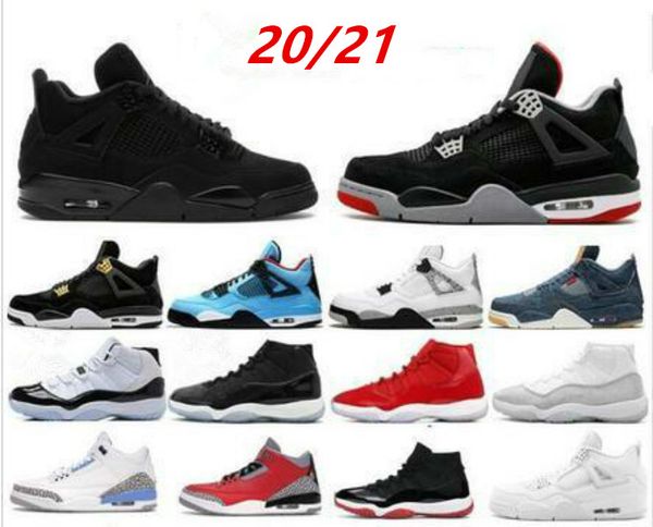 

2020 4 4s fiba gym red loyal blue bred pure money men basketball shoes white cement fire red pale citron sneakers