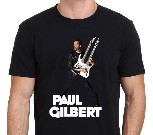 

paul gilbert with double neck guitar mens t-shirt size s-m-l-xl-2xl-3xl sport hooded sweatshirt hoodie