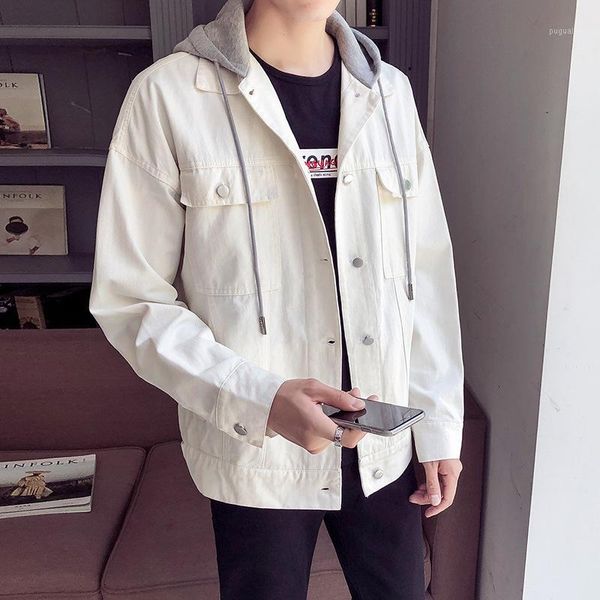 

autumn coat leisure hooded students loose tooling jacket cotton1, Black;brown