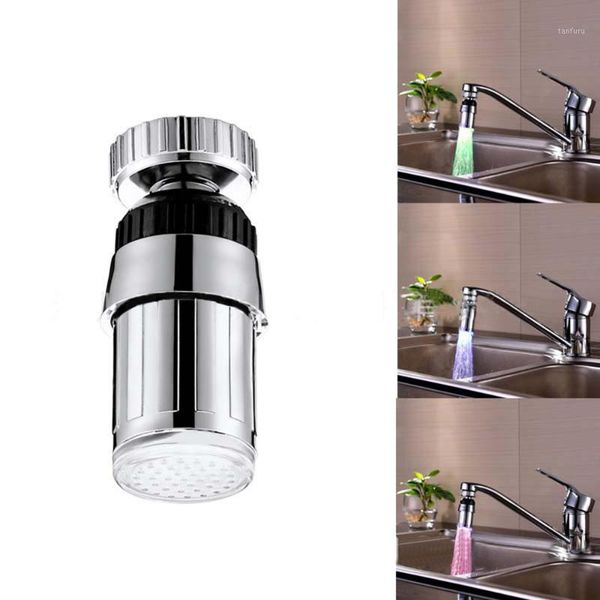 

faucet temperature control three-color 360 degree rotating led light color faucet 2018 l*51