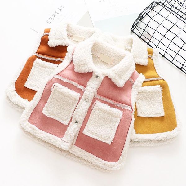 

jackets boys coat polyester faux casual children autumn teenage kid clothes for lamb cashmere thickened coat1, Blue;gray