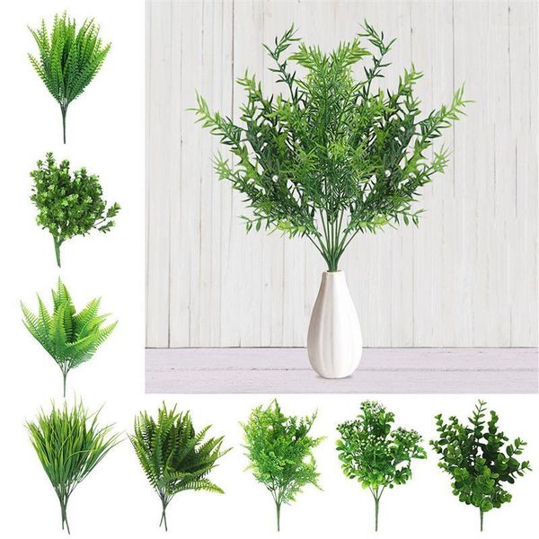 

decorative flowers & wreaths 1pc creative artificial shrubs plant ferns simulation plastic flower fern1