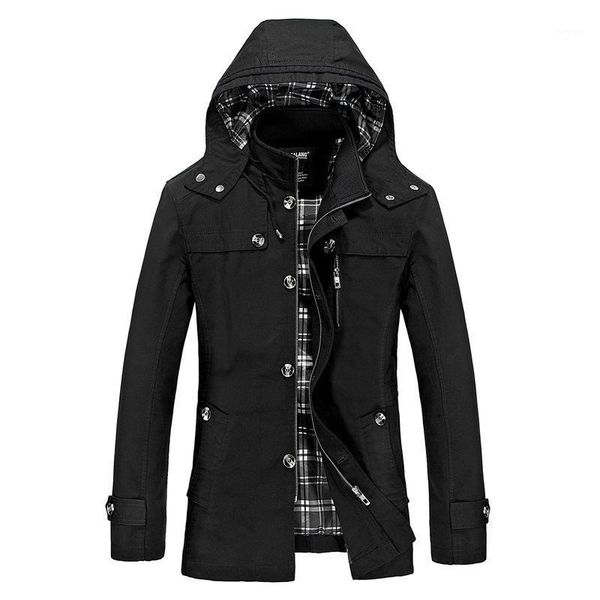 

brand new men's jacket designer fashion hood 100% cotton plus size slim casual jacket coat men pull homme outwear 5xl bf13111, Black;brown