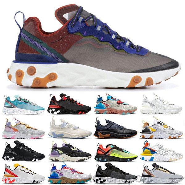 

fashion react vision 2020 womens mens casual shoes orange black white yellow iridescent react element 55 87 trainers sneakers 6u-q