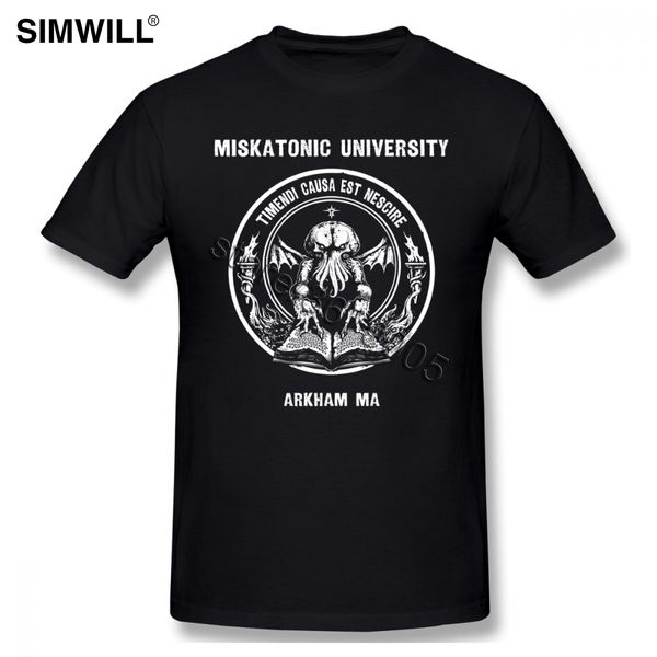 

miskatonic university men's cool short sleeves cthulhu lovecraft tees graphic tshirt summer sport hooded sweatshirt hoodie men t shirt