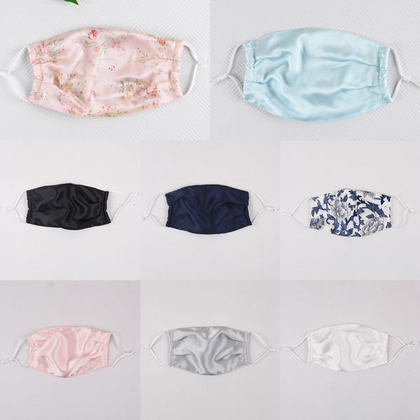 

fashion floral mask sun-resistant dustproof silk face print masks mouth muffle soft washabldms uaul ht3c