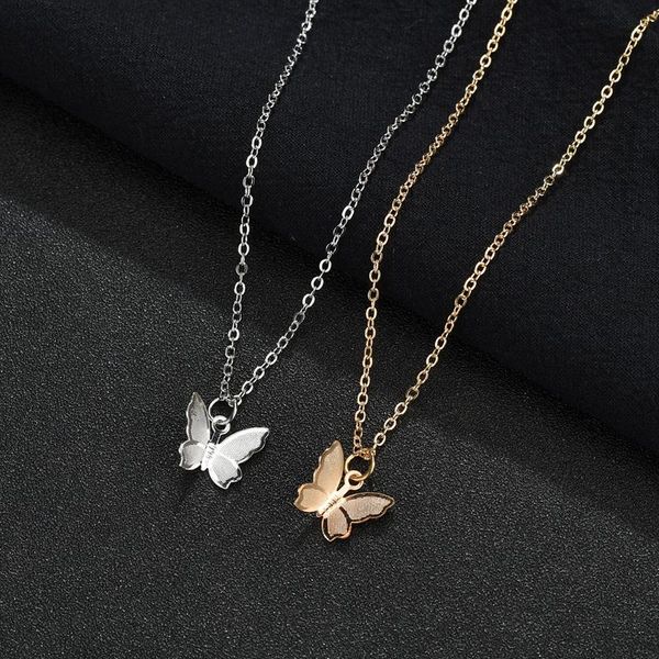 

pendant necklaces cute silver color butterfly necklace for women insect pendants friends gift christmas jewelry accessories