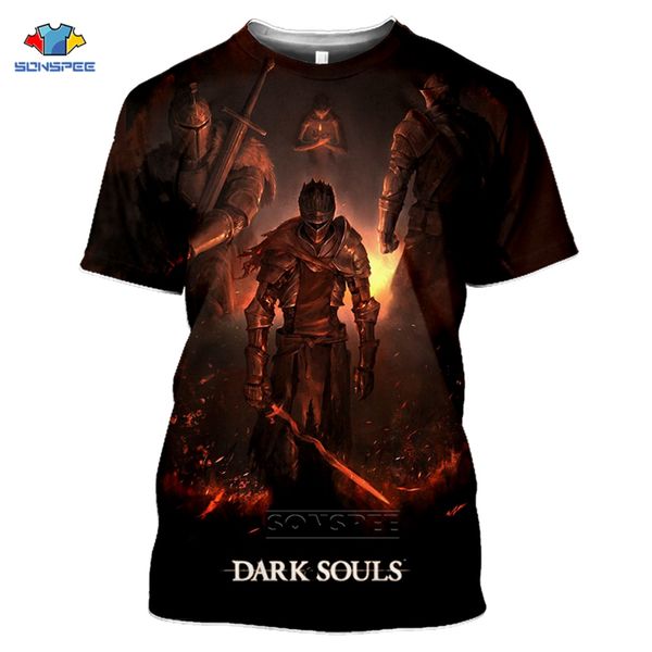

men dark souls game cool sport 3d print shirts anime oversized humor men clothing