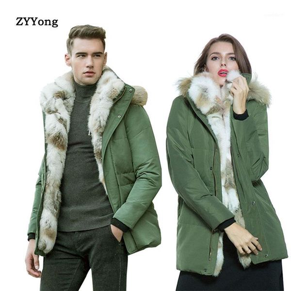 

new winter parka coat men down jacket clothing hooded fur collar thicken warm casual white overcoat clothes outerwear1, Black