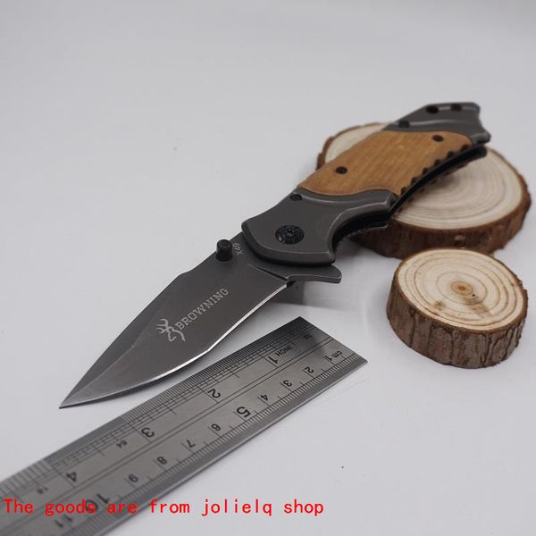 

pocket x49 folding knife fast titanium browning open tactical camping hunting survival knives wood handle outdoor gear utility qynf 8lj