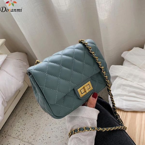 

doranmi classic diamond lattice flap bags for women 2020 designed shoulder bag messenger female leather bolso bb356