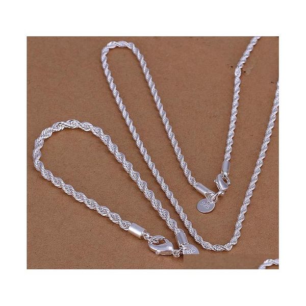 

wholesale - christmas gift 925 sterling silver fashion necklace+earrings set qs028 tagf0