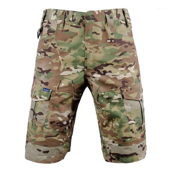 

outdoor shorts quality polyester cotton summer thin men camouflage tactical fishing waterproof solid climbing mens1, Brown;gray