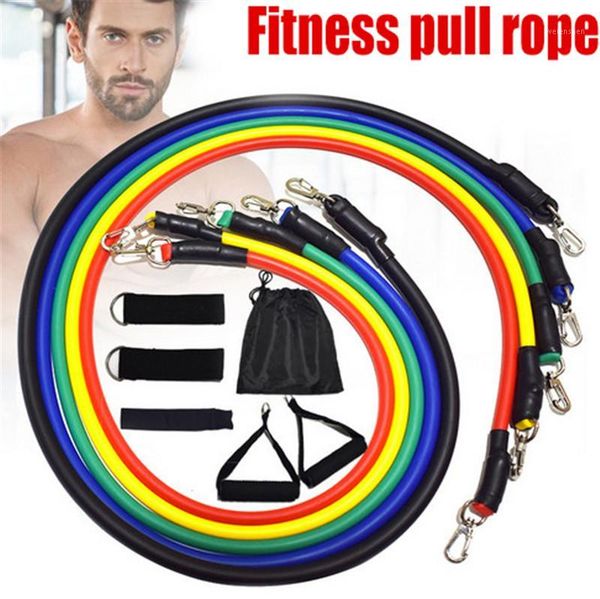 

accessories 11 pcs/set latex resistance bands crossfit training exercise yoga tubes pull rope,rubber expander elastic fitness with bag1