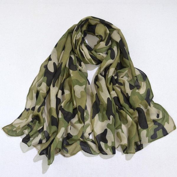 

Poncho Classic Camouflage Army Green Gauze Scarf Warm Decoration Large Size Print Shawl Scarves Men Women All-Match Pashimina, Blue;gray