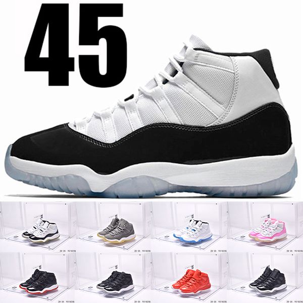 

with original box 25th 2020 11s wmns orange kids boy trance basketball shoes breathable 11 white bred concord high 45 sports sneakers 22-35