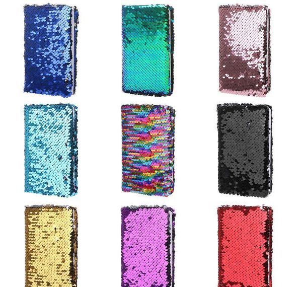 

creative sequins notebook notepad glitter diary memos stationery office supplies stationery 78 she bbywxi packing2010, Purple;pink
