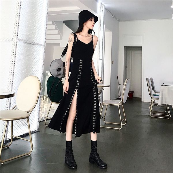 

autumn suit women's bandage short hooded sweater metal hook split long skirt two piece set h2884 sling long skirt sling l8dmi, Gray