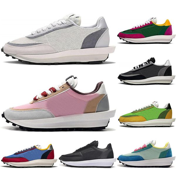 

ldv вафельных кроссовок для мужчин женщин черного с белым символом hyper grape varsity синего розовым chaussures дышащие тренером спорт крос