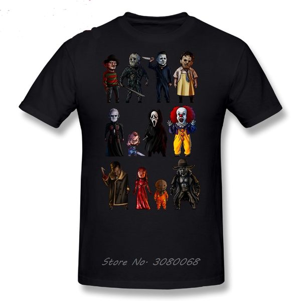 

men's icons of horror movir stephen king's it freddy michael myers tshirt chucky casual tees sport hooded sweatshirt hoodie men t