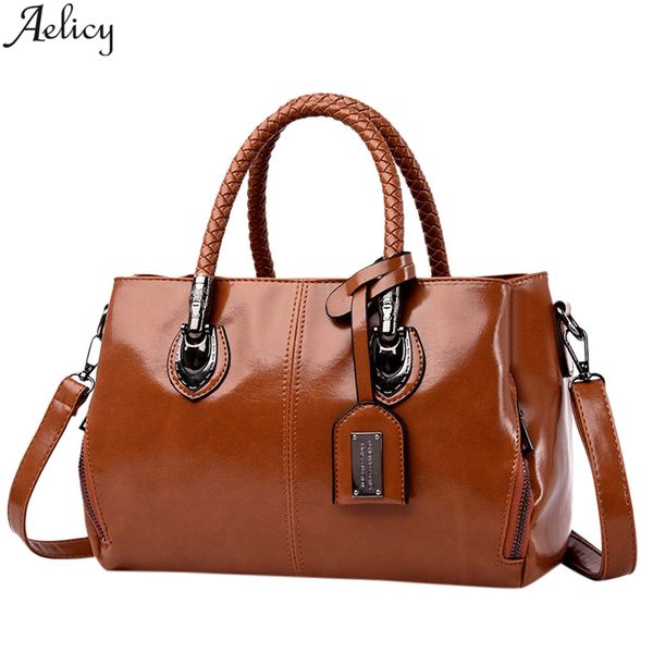 

aelicy women's senior simple pu leather handbag shoulder messenger bag fashion versatile simple shoulder bag crossbody