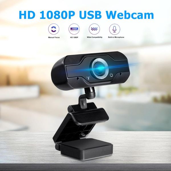 

2mp fhd 1080p webcam built-in microphone widescreen video work home accessories usb driver web camera for pc tv
