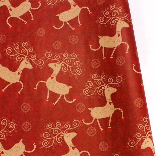 

1roll christmas gift wrapping paper xmas tree snowflake christmas decorations for home birthday party wedding diy craft paper wmtcxz