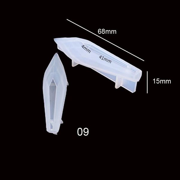 

кварцевый осколок силиконовые формы кристалл точка прессформы эпоксидной смолы кулон уф-смола ремесло поставляет уф смола эпоксидная плесень, Black
