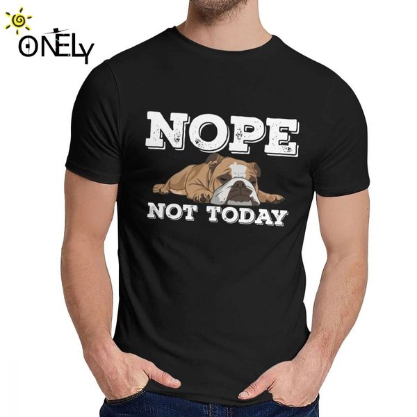 

round collar bulldog funny design nope not today t-shirt hip hop male slim t shirt sport hooded sweatshirt hoodie