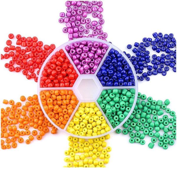 

wholesale m 4mm mixed glass seedbeads round charm czech beads for jewelry making diy beading work accessories 200 qylcic, Black;white