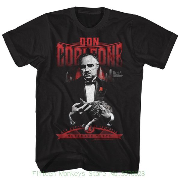 

pure cotton round collar men the godfather el don black men's short sleeve hoodie designers t shirts sweatshirt