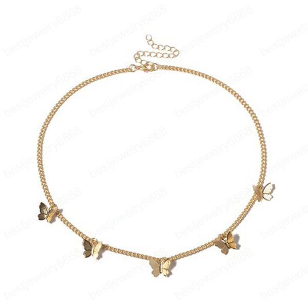 

butterfly pendant necklaces butterfly charm choker collar statement necklace boho jewelry for women valentine's day gifts, Silver