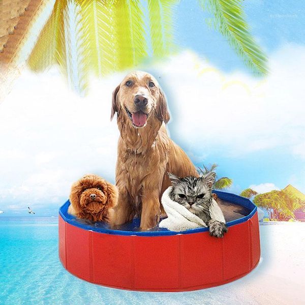 

dog pool 1pc foldable dog pool pet bath swimming tub bathtub outdoor indoor collapsible bathing for dogs cats kids#1