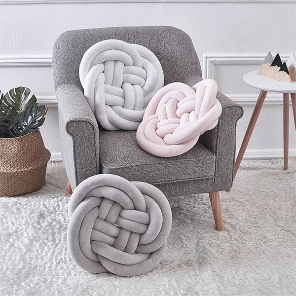 

newborn pillow knot ball cuddle pillow cushion kids pillows weaving decoration for gift protection pad lj201208