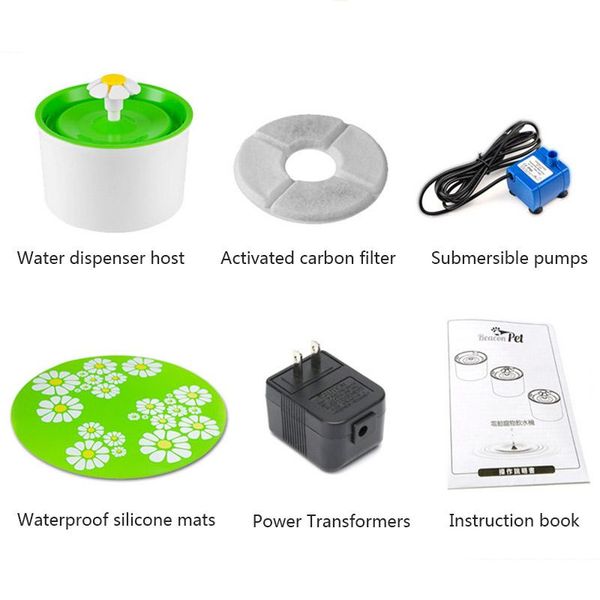 

1.6l matic cat кормления полив товары для домашних питомцев fountain electric питьевой воды для cat диспенсер чаша 3 цвет цветок wmtavi love